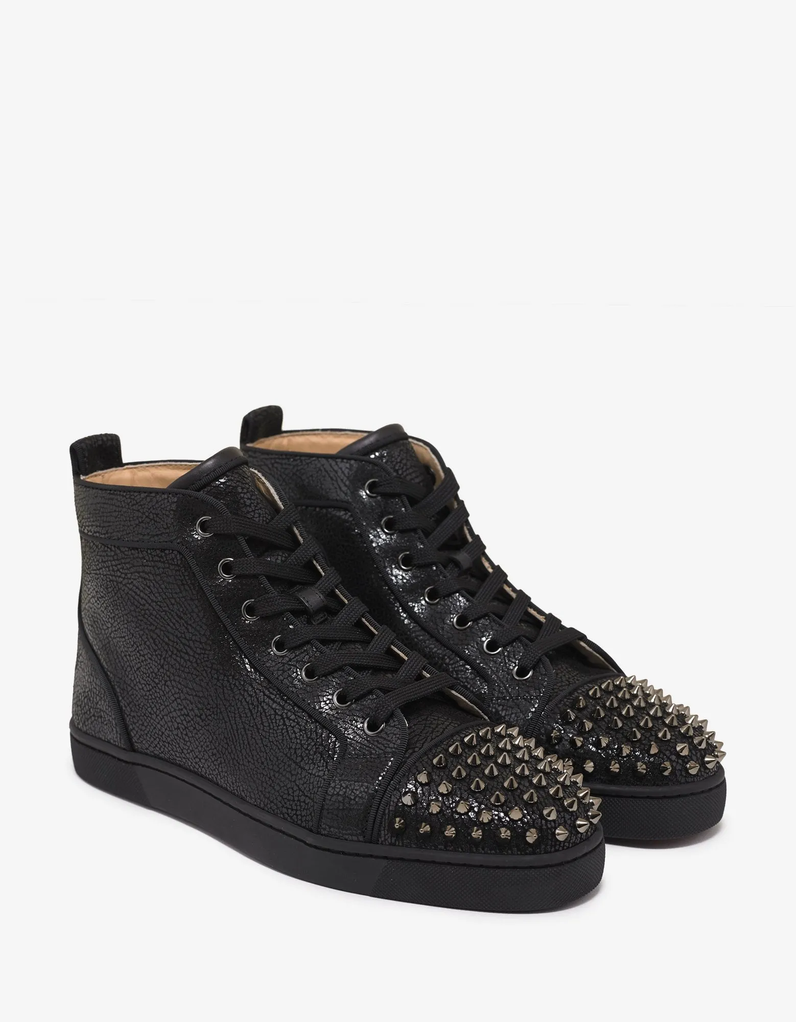 Lou Spikes Orlato Crosta Wax High Top Trainers