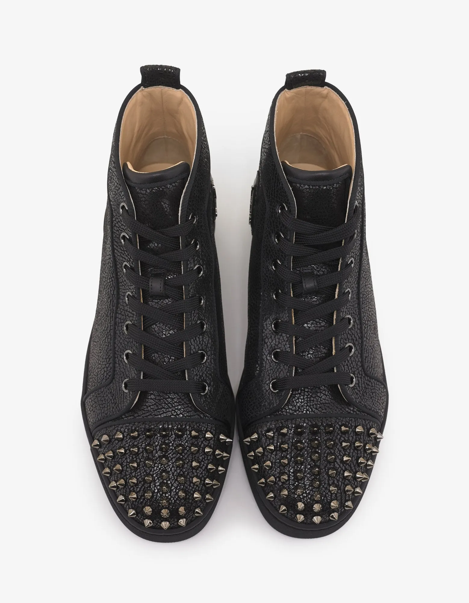 Lou Spikes Orlato Crosta Wax High Top Trainers