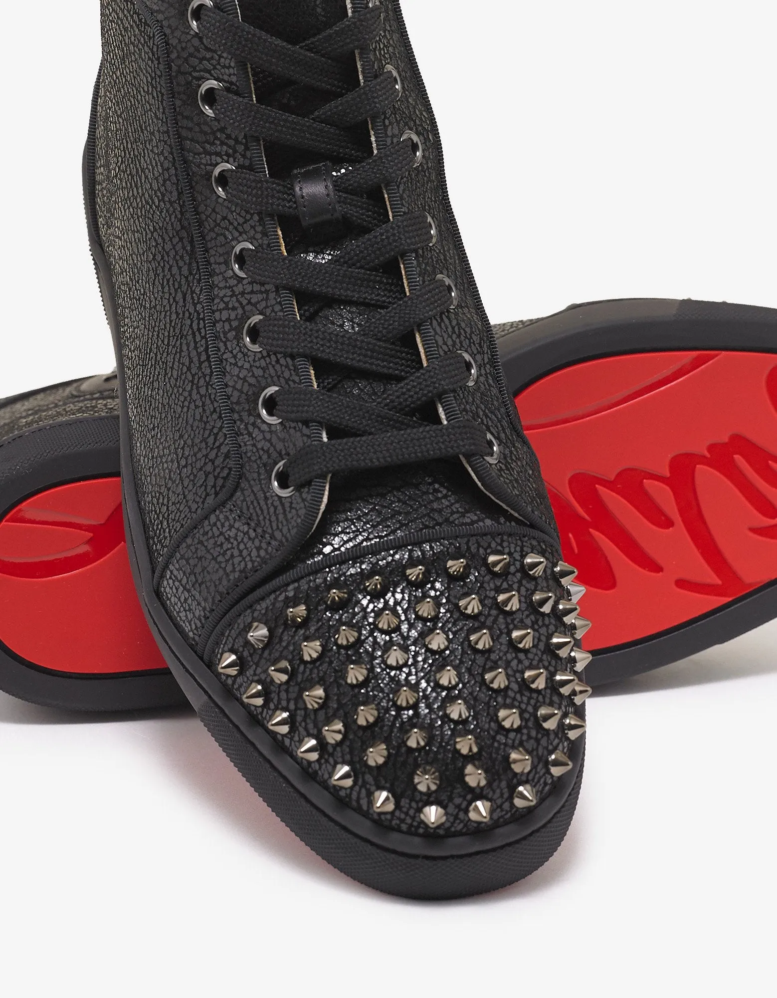 Lou Spikes Orlato Crosta Wax High Top Trainers