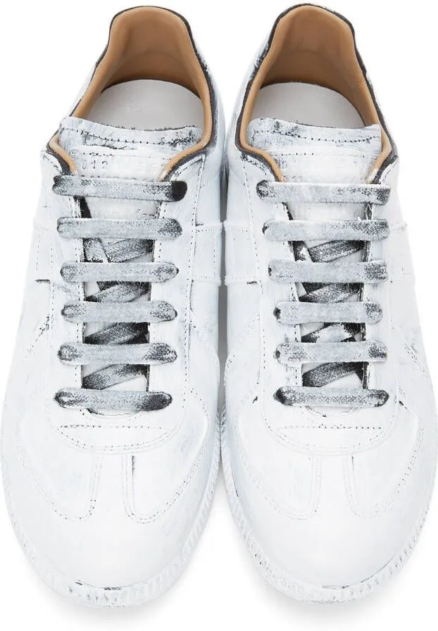 Maison Margiela Off-White Painted Replica Sneakers