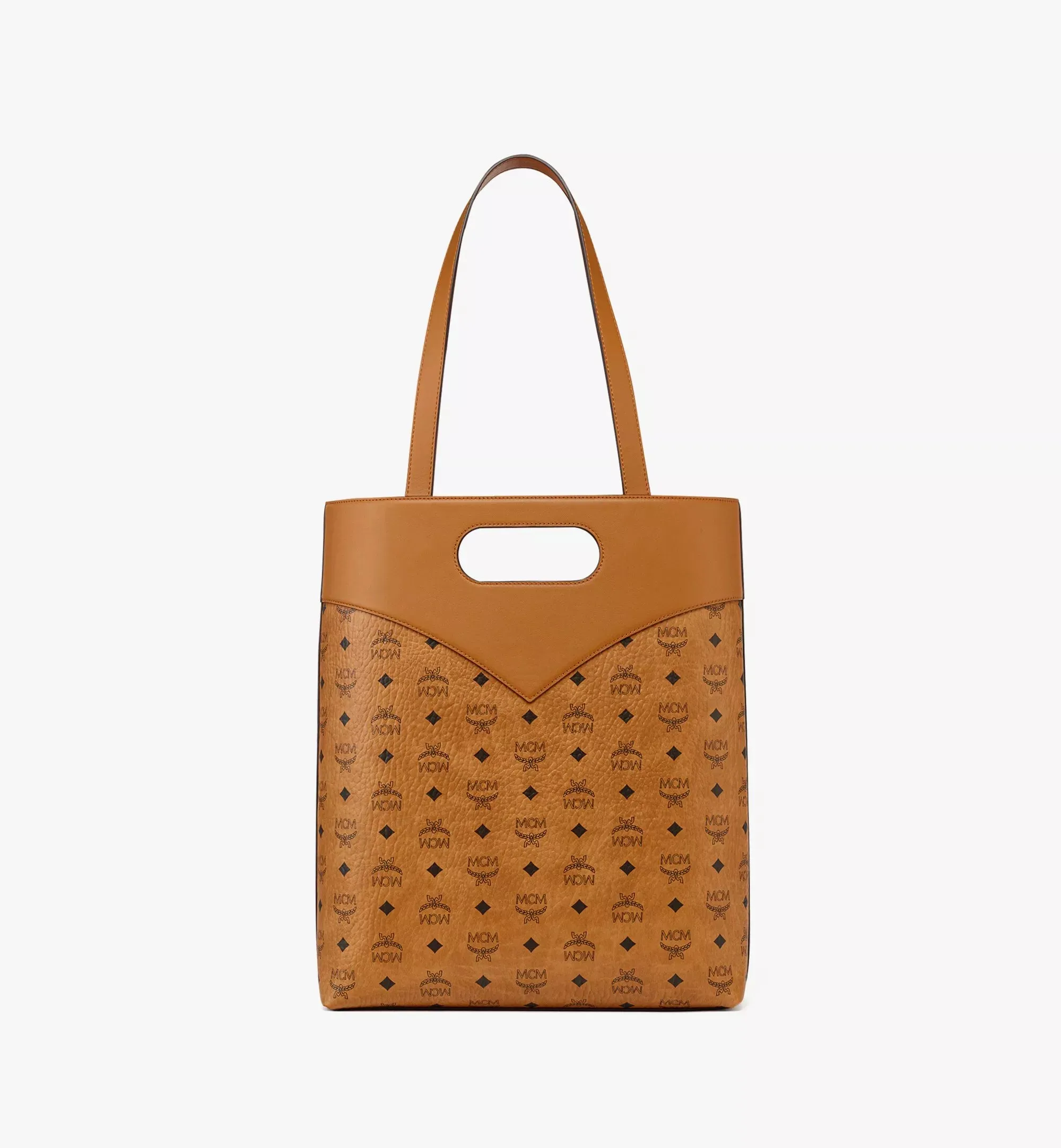 MCM Diamond Ladies Tote in Visetos Leather Mix