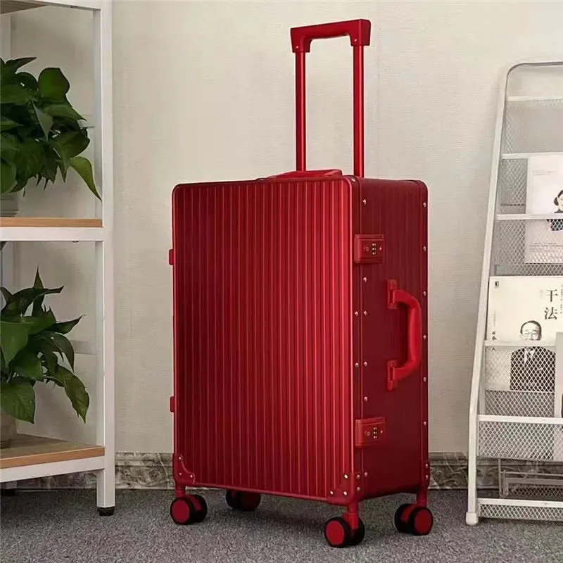 Men and Women 100% Aluminium Spinner Rolling Travel Trolley Bag