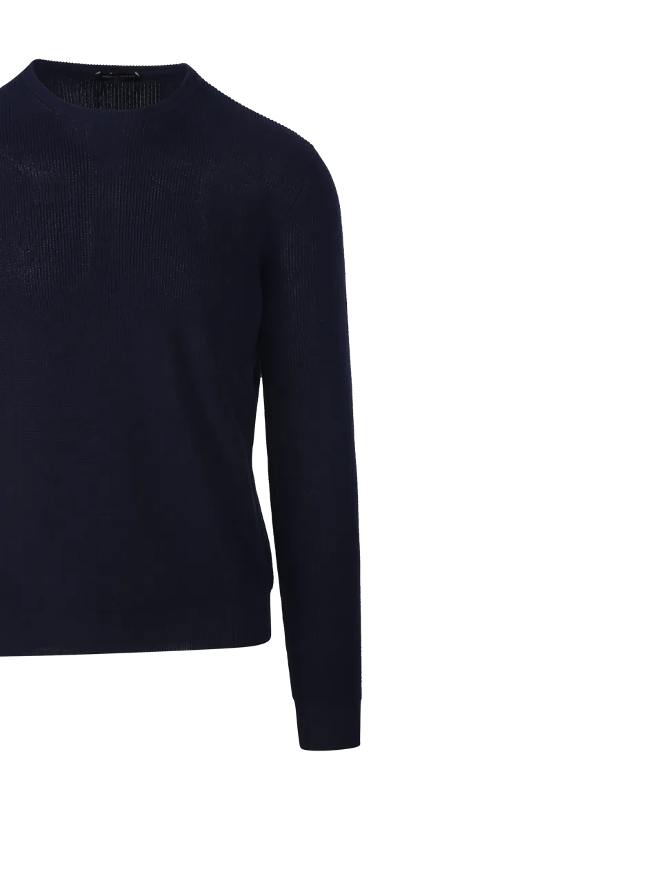 MEN ROBERTO COLLINA DARK BLUE COTTON PULLOVER