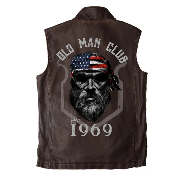 MEN'S 1969 OLD MAN CLUB VINTAGE DOUBLE COLLAR VEST