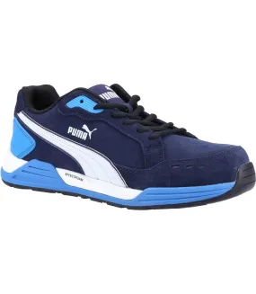 Mens airtwist low s3 leather safety trainers blue Puma Safety