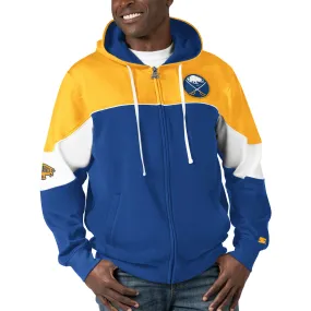 Men's Buffalo Sabres  Starter Royal/Gold Power Forward Full-Zip Hoodie