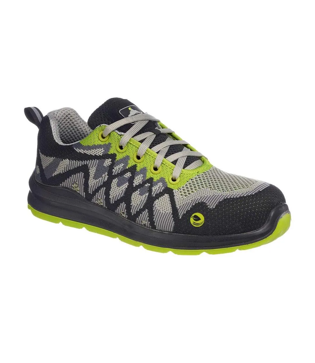 Mens eco friendly compositelite safety trainers black/yellow Portwest