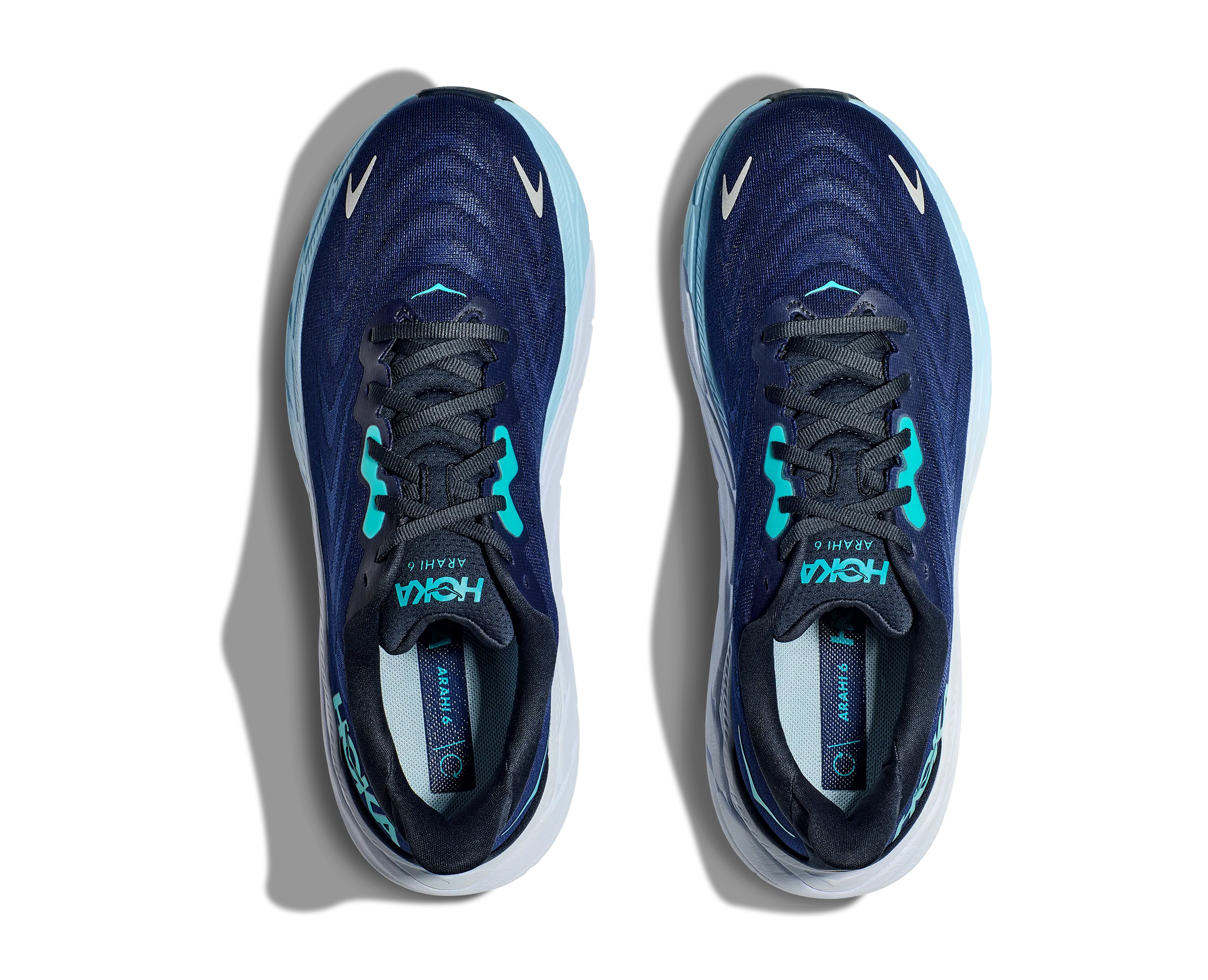 Men's Hoka Arahi 6 Color: Outer Space/Bellwether Blue