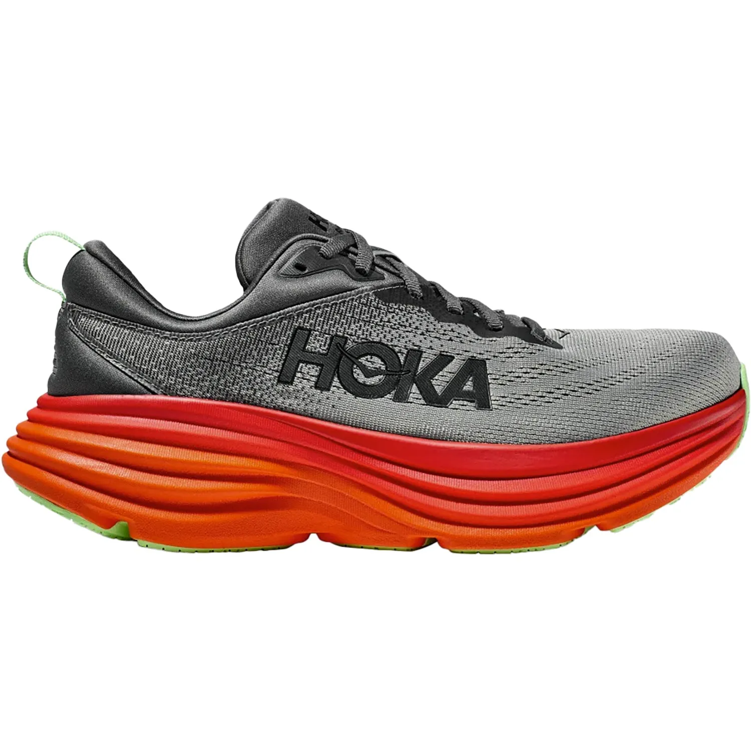 Men's Hoka Bondi 8 Castlerock/Flame Mesh