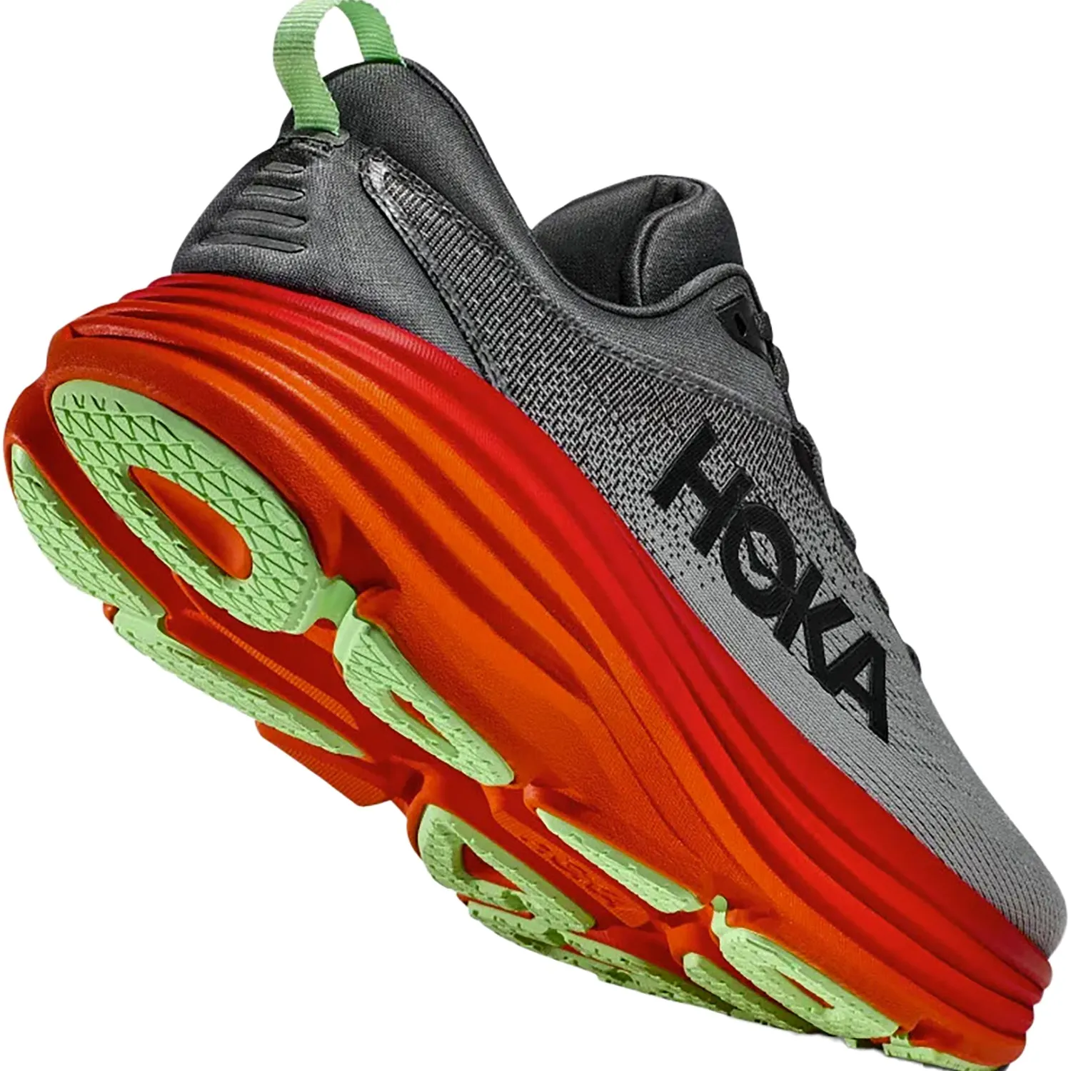 Men's Hoka Bondi 8 Castlerock/Flame Mesh