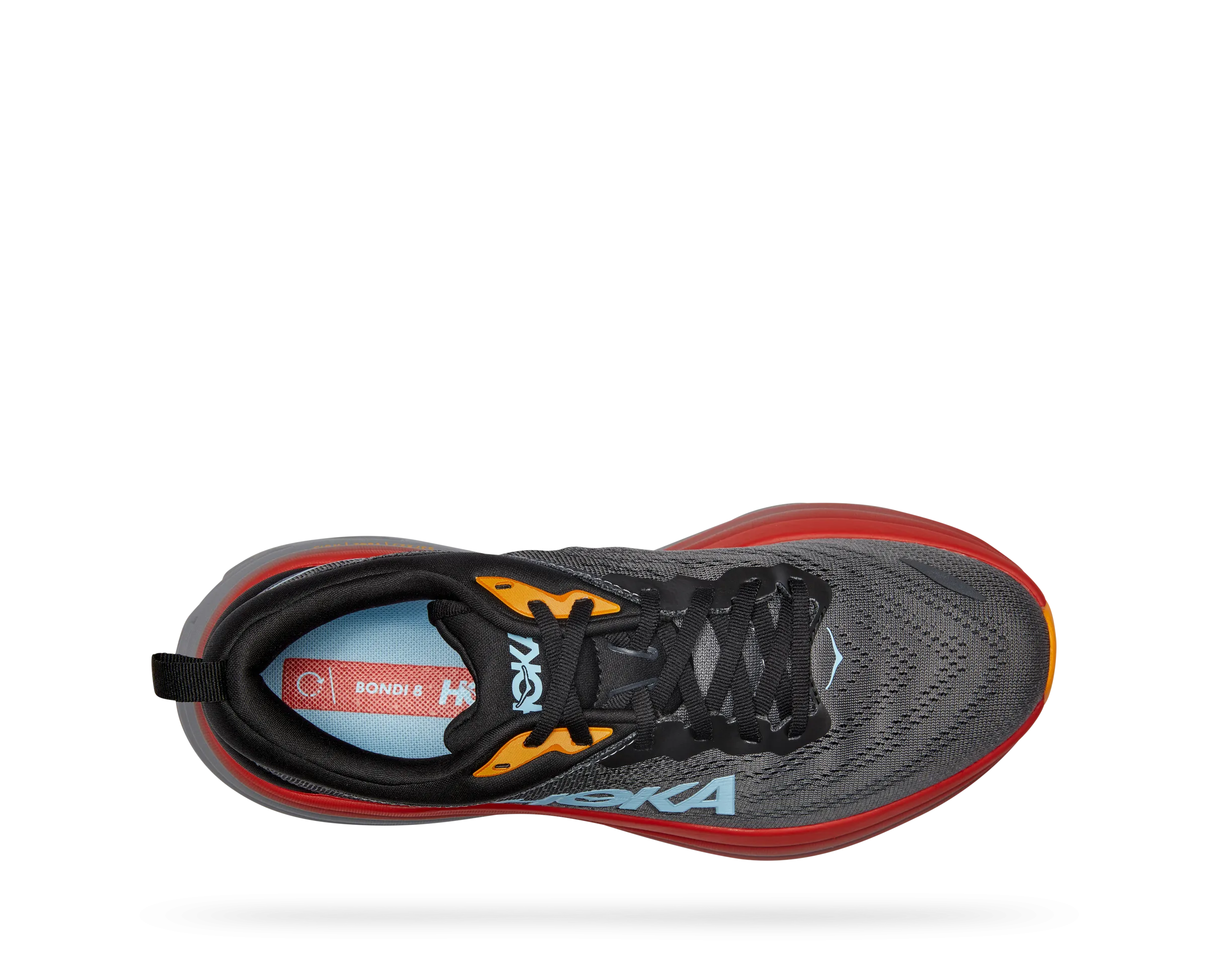 Men's Hoka Bondi 8 Color: Anthracite / Castlerock (WIDE WIDTH)