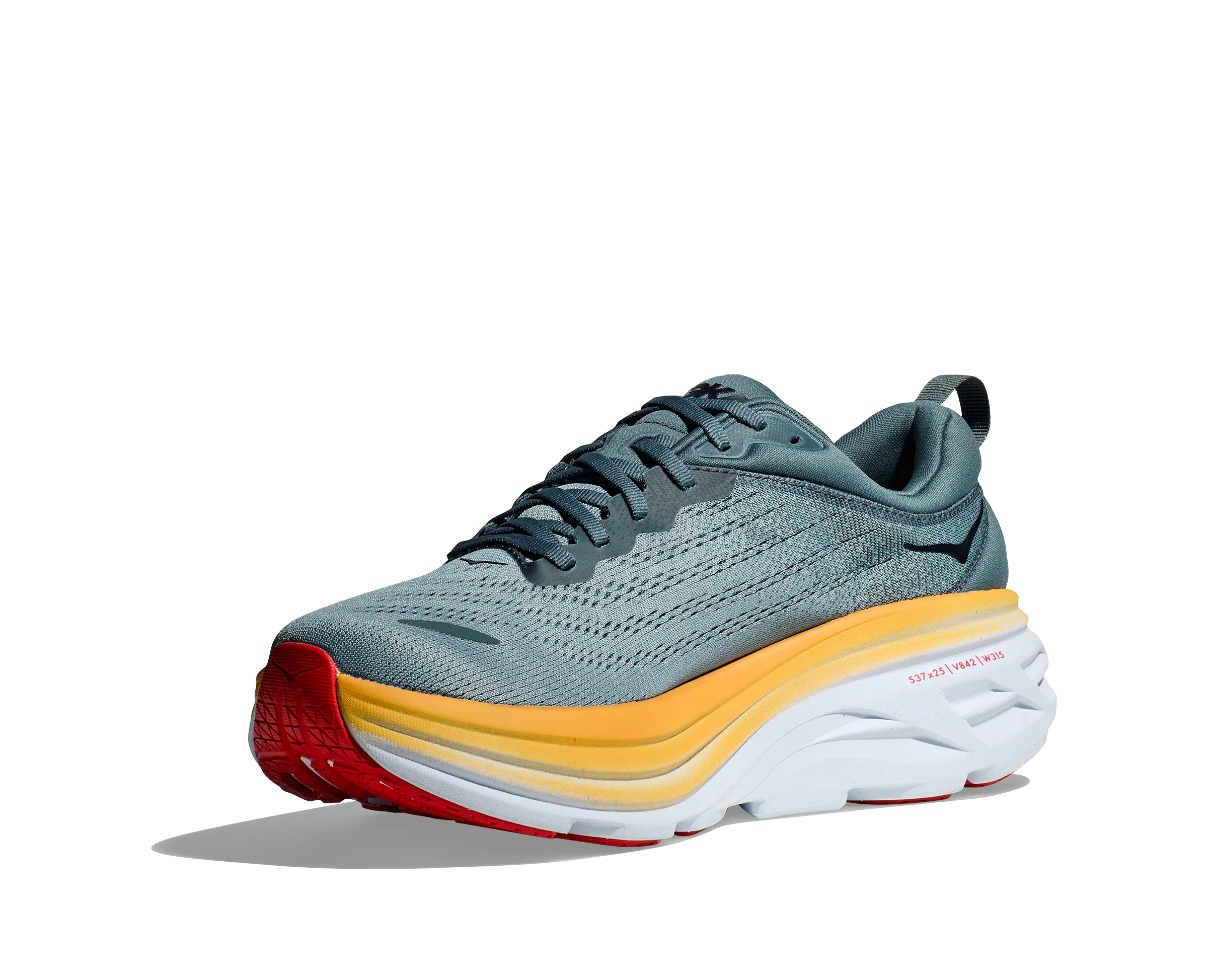 Men's Hoka Bondi 8 Color: Goblin Blue / Mountain Spring (WIDE WIDTH)