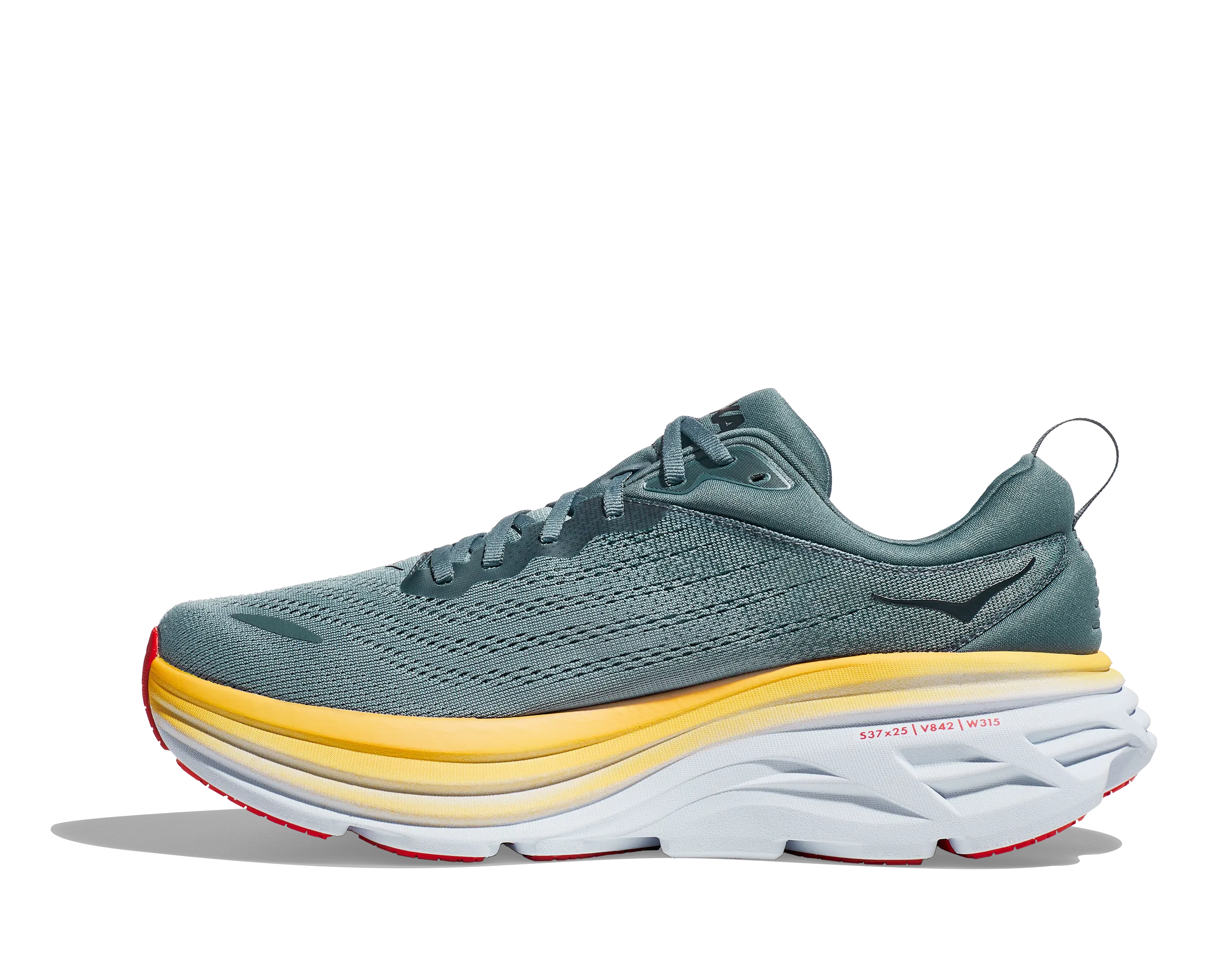 Men's Hoka Bondi 8 Color: Goblin Blue / Mountain Spring (WIDE WIDTH)