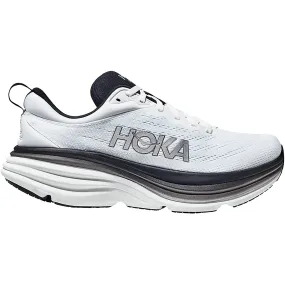 Men's Hoka Bondi 8 White/Black Mesh