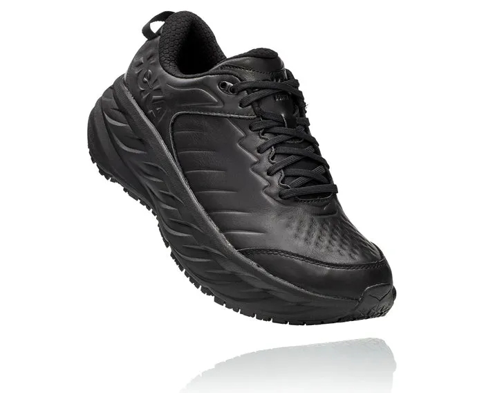 Mens Hoka Bondi SR (Slip Resistant) Black/Black