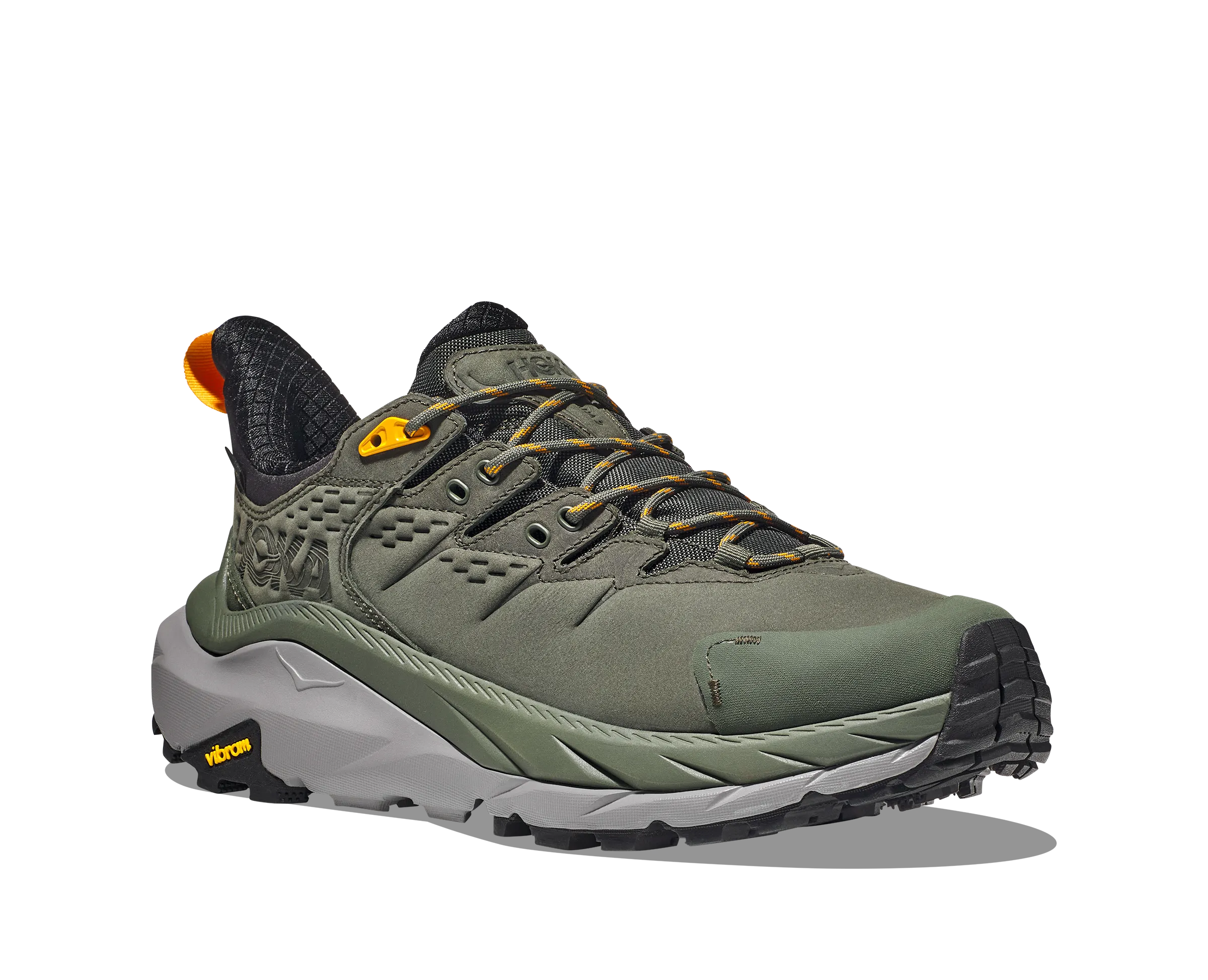 Men's Hoka Kaha 2 Low GTX Color: Thyme / Radiant Yellow