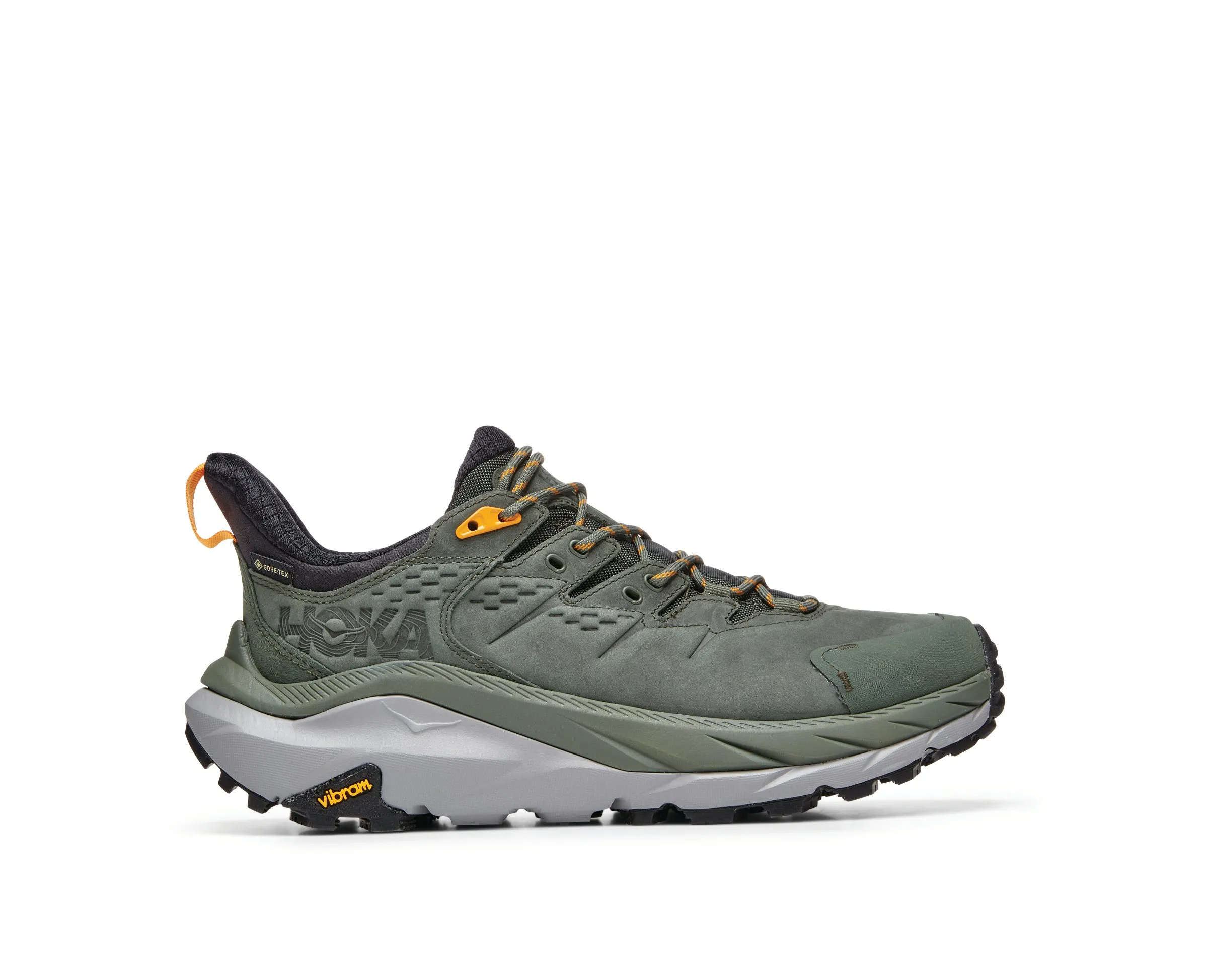 Men's Hoka Kaha 2 Low GTX Color: Thyme / Radiant Yellow