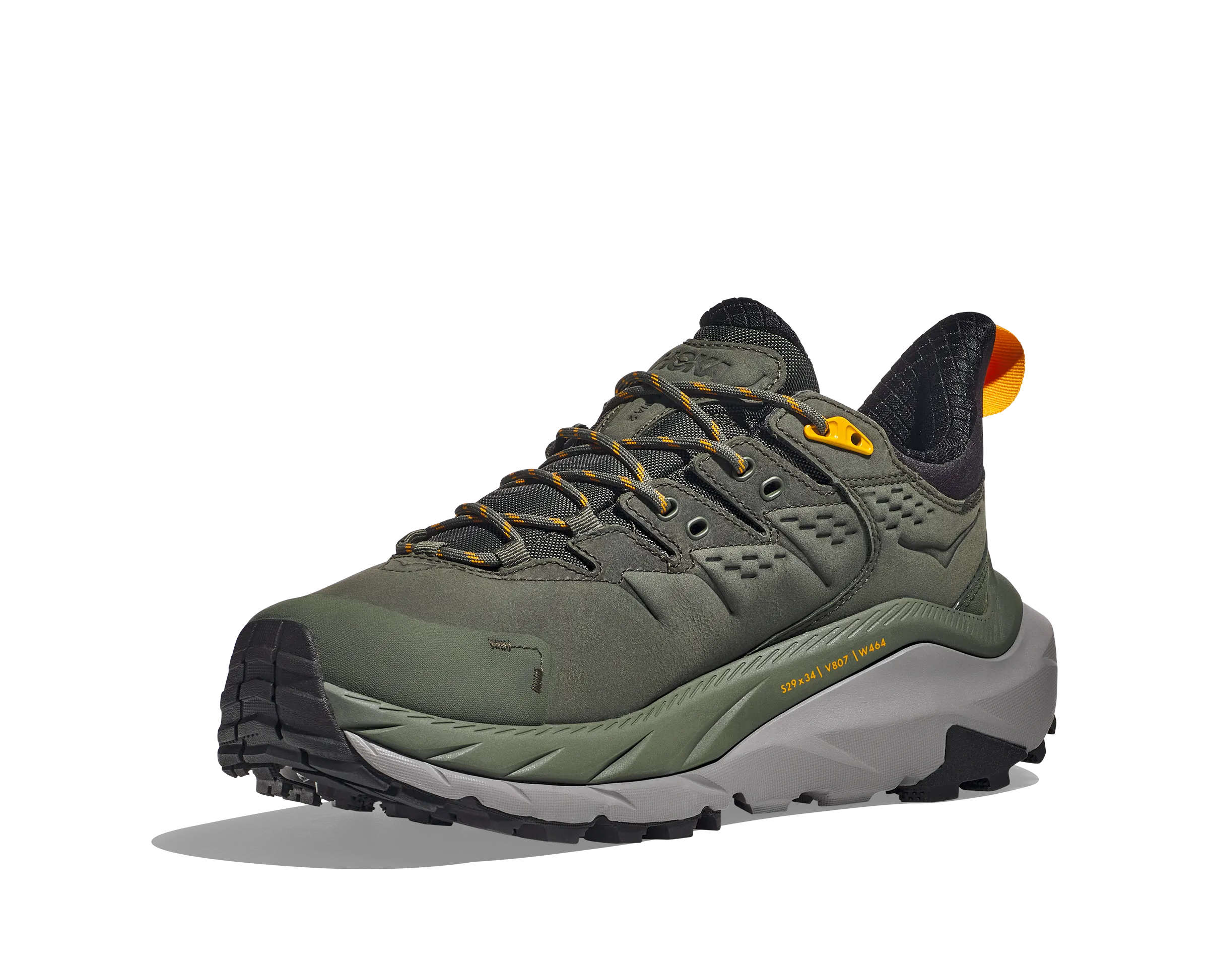 Men's Hoka Kaha 2 Low GTX Color: Thyme / Radiant Yellow