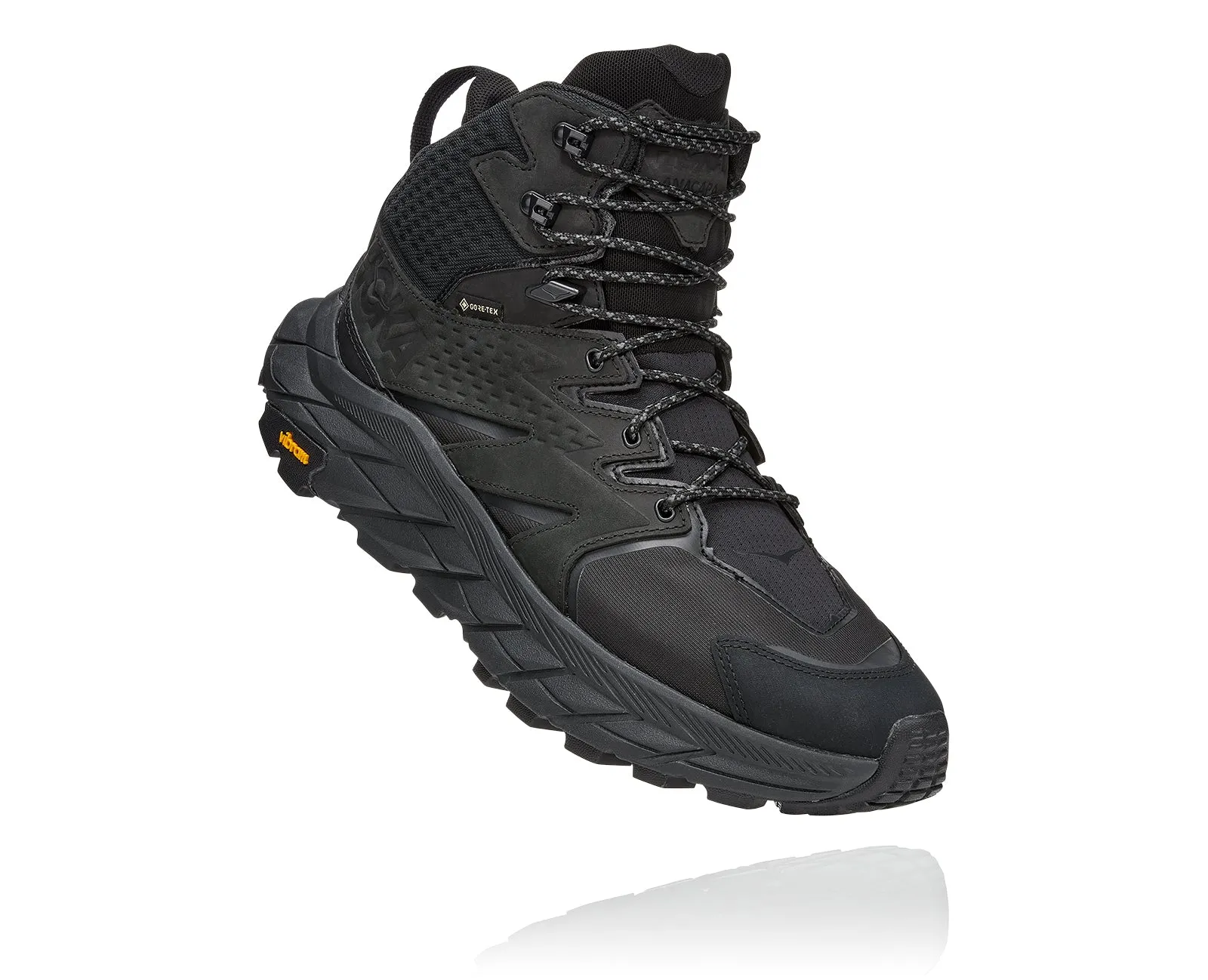 Men's Hoka One One Anacapa Mid GTX Color: Black/Black