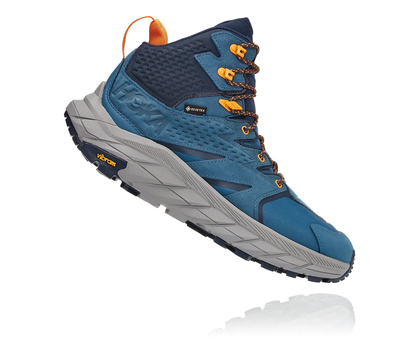 Men's Hoka One One Anacapa Mid GTX Color: Real Teal/Outer Space