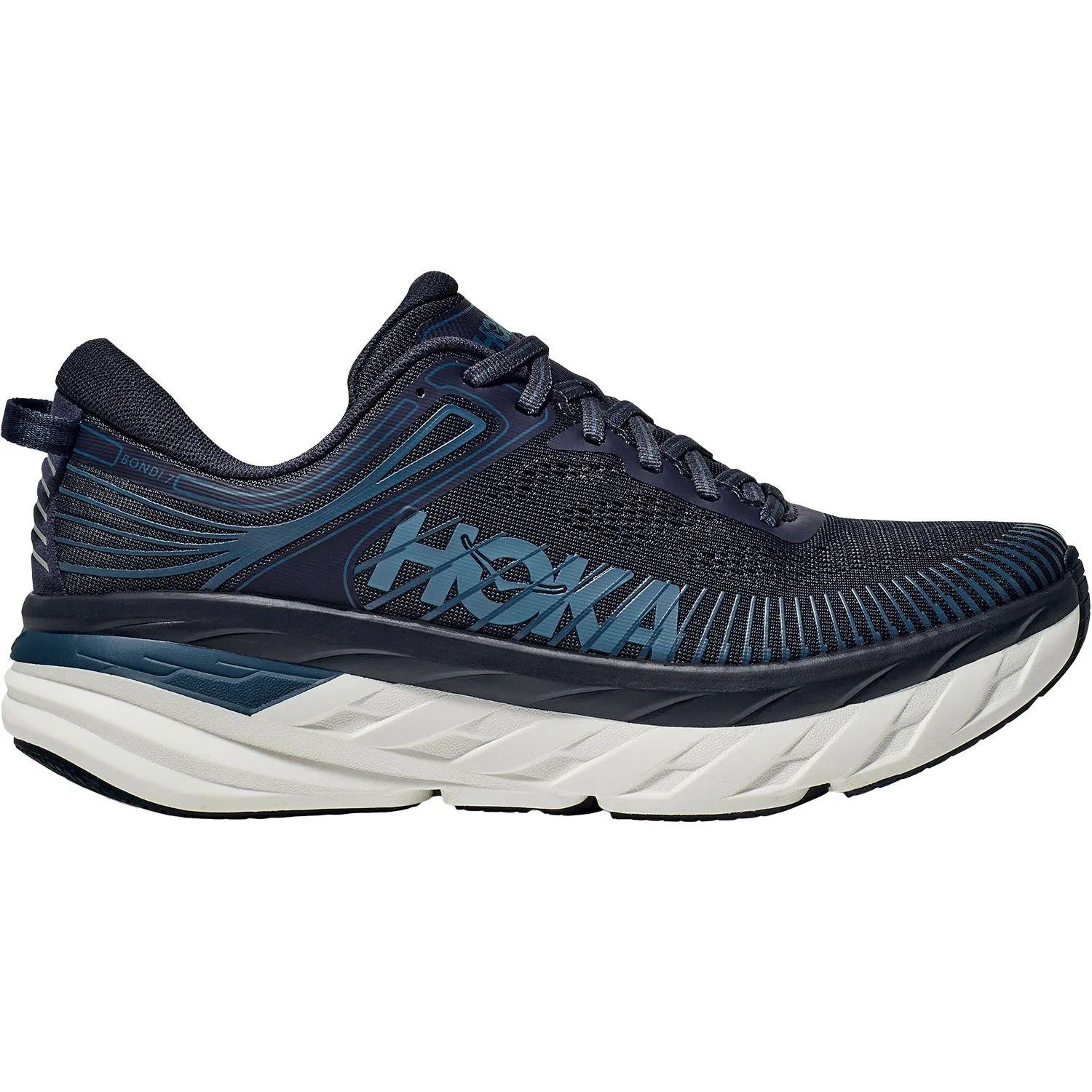 Men's Hoka One One Bondi 7 Outerspace/White Mesh