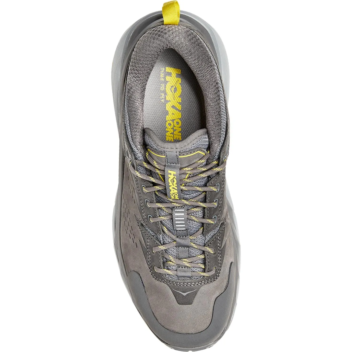 Men's Hoka One One Kaha Low Gore-Tex Charcoal Grey/Green Sheen Nubuck