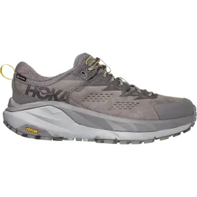 Men's Hoka One One Kaha Low Gore-Tex Charcoal Grey/Green Sheen Nubuck