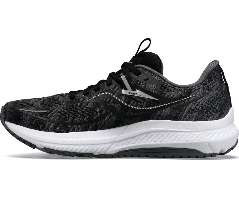 Men's Saucony Omni 21 Color: Black | White (WIDE WIDTH)