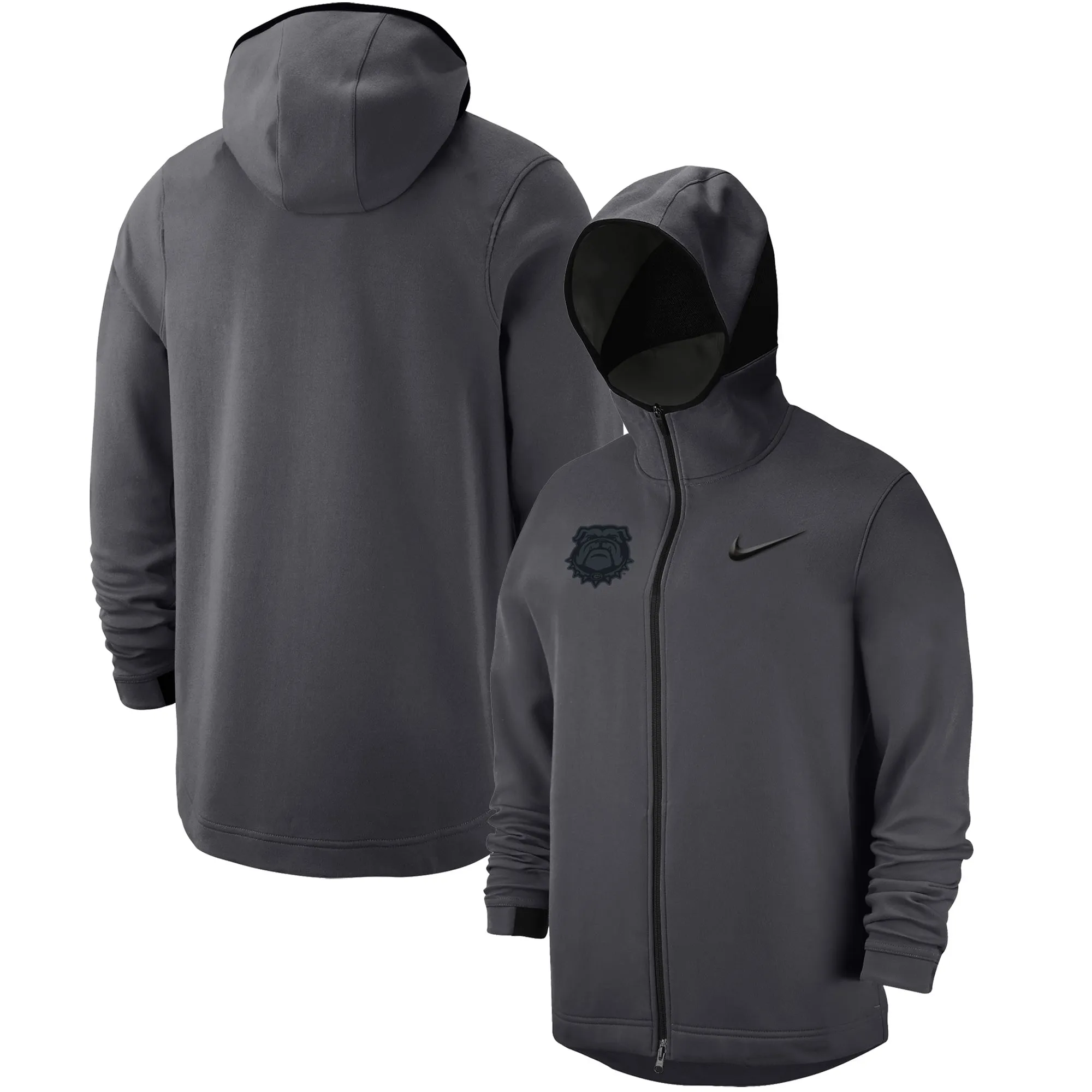 Men's Nike Anthracite Georgia Bulldogs Tonal Showtime Full-Zip Hoodie