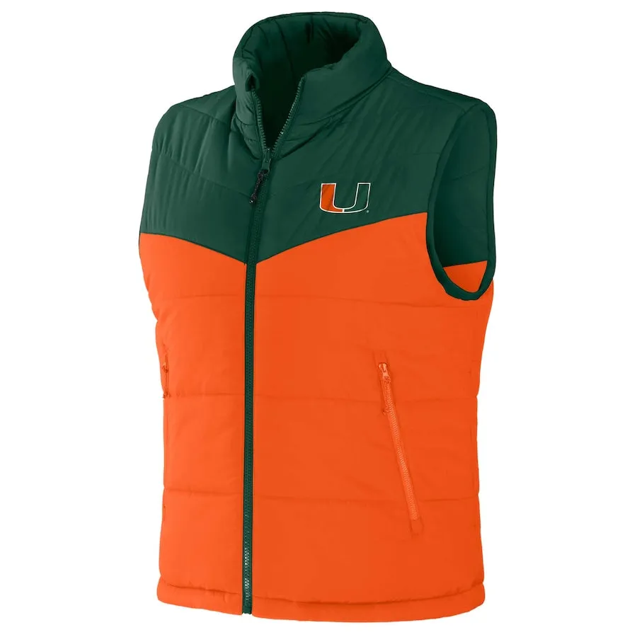 Miami Hurricanes Darius Rucker Colorblocked Reversible Vest - Orange/Green