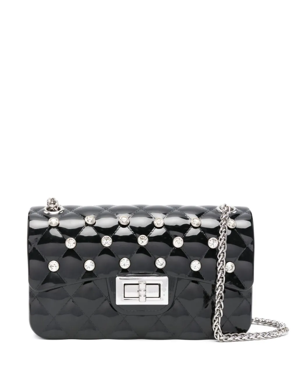 Monnalisa crystal-embellished shoulder bag - Black