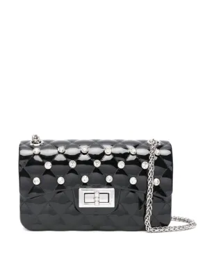 Monnalisa crystal-embellished shoulder bag - Black