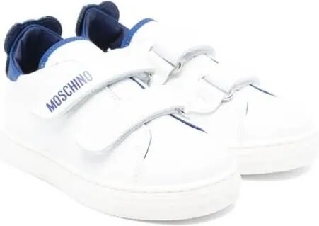 Moschino Kids Teddy Bear-patch sneakers White