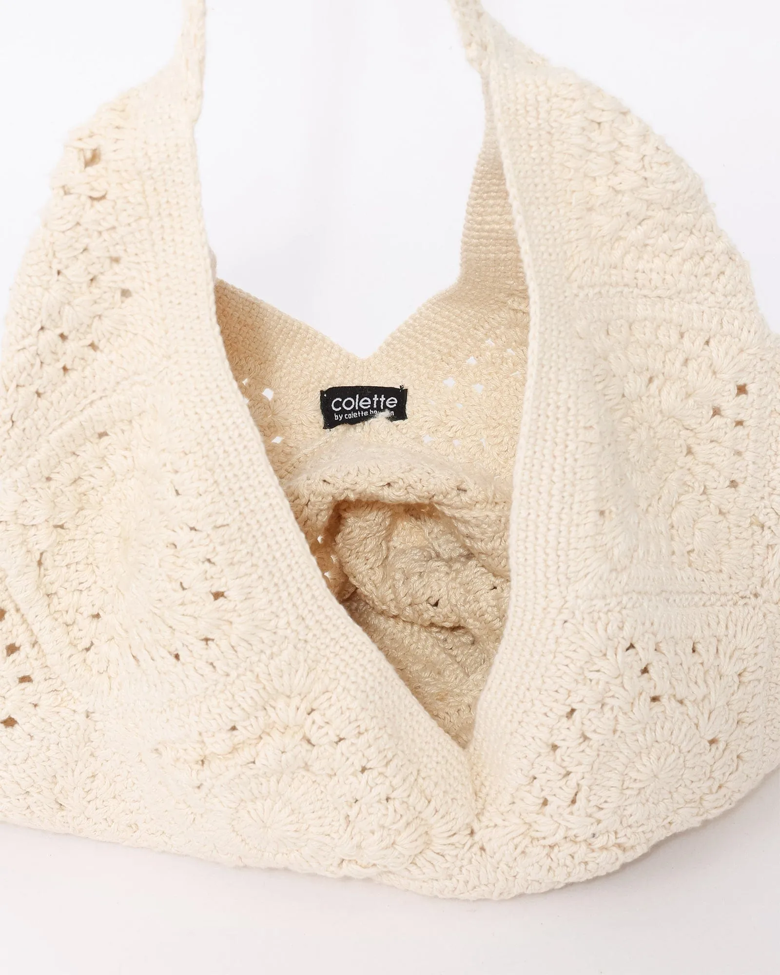 Natural Keira Crochet Shoulder Bag