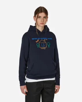 Never Go Outside Again Hoodie Navy