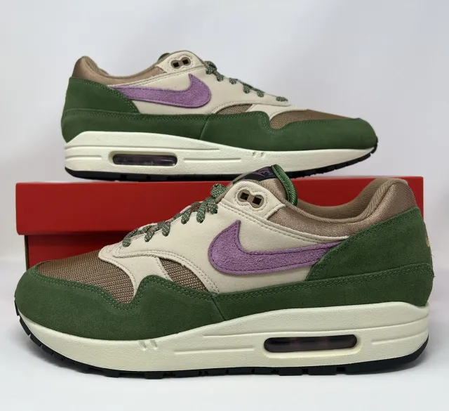 Nike Air Max 1 NH Treeline 2022 Green Light Bordeaux Men...