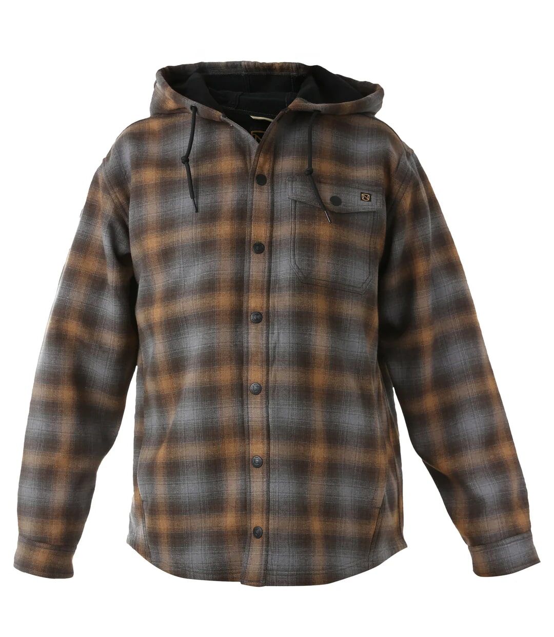 Noble Outfitters Men's Shirt Jacket in Tobacco Plaid