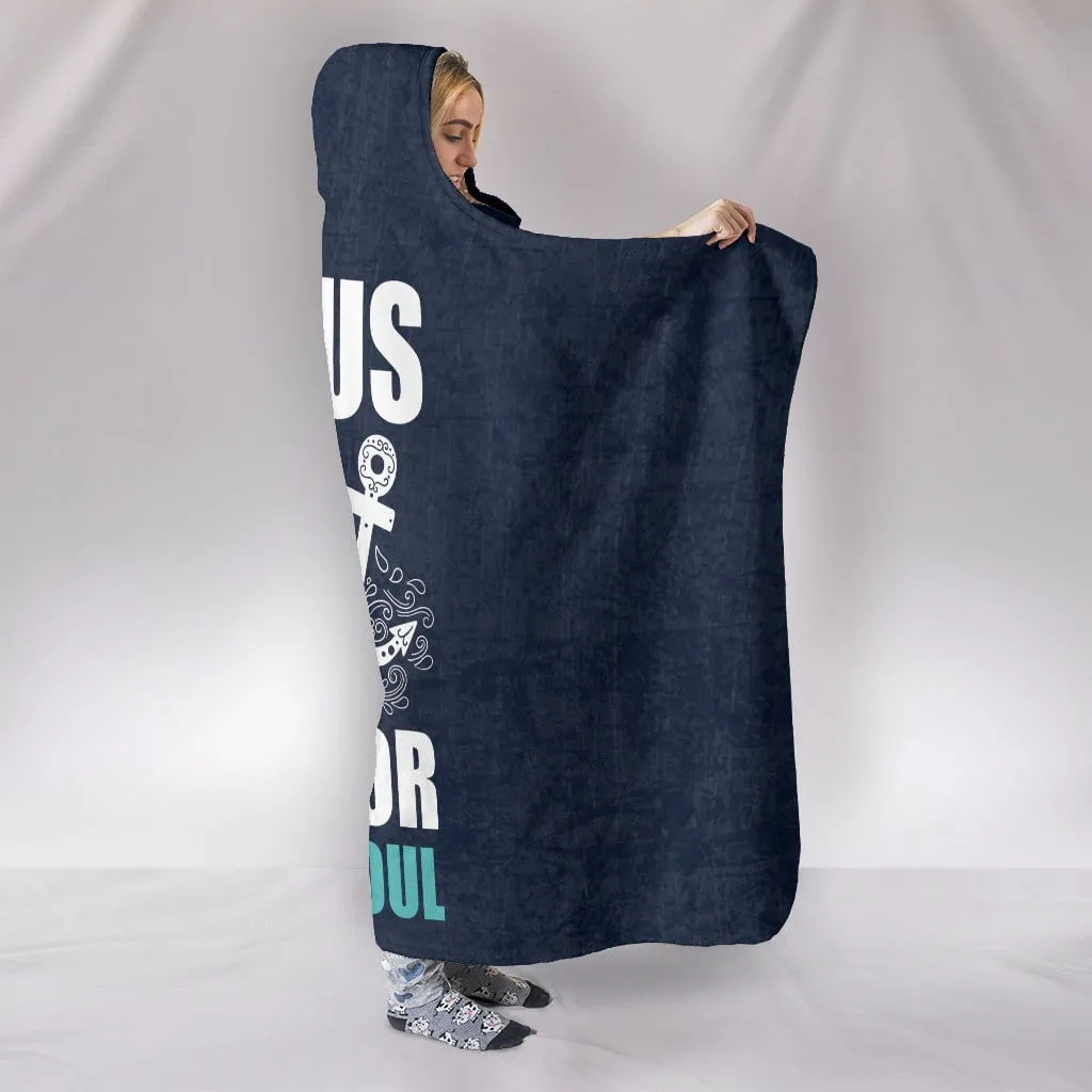 NP Jesus Is The Anchor Hooded Blanket