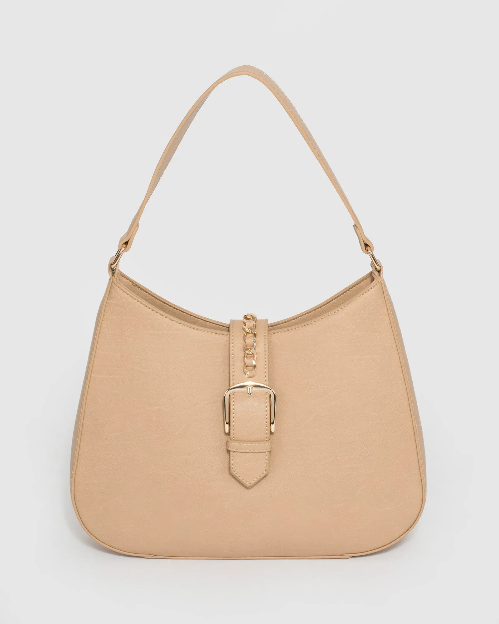 Nude Ulima Buckle Shoulder Bag