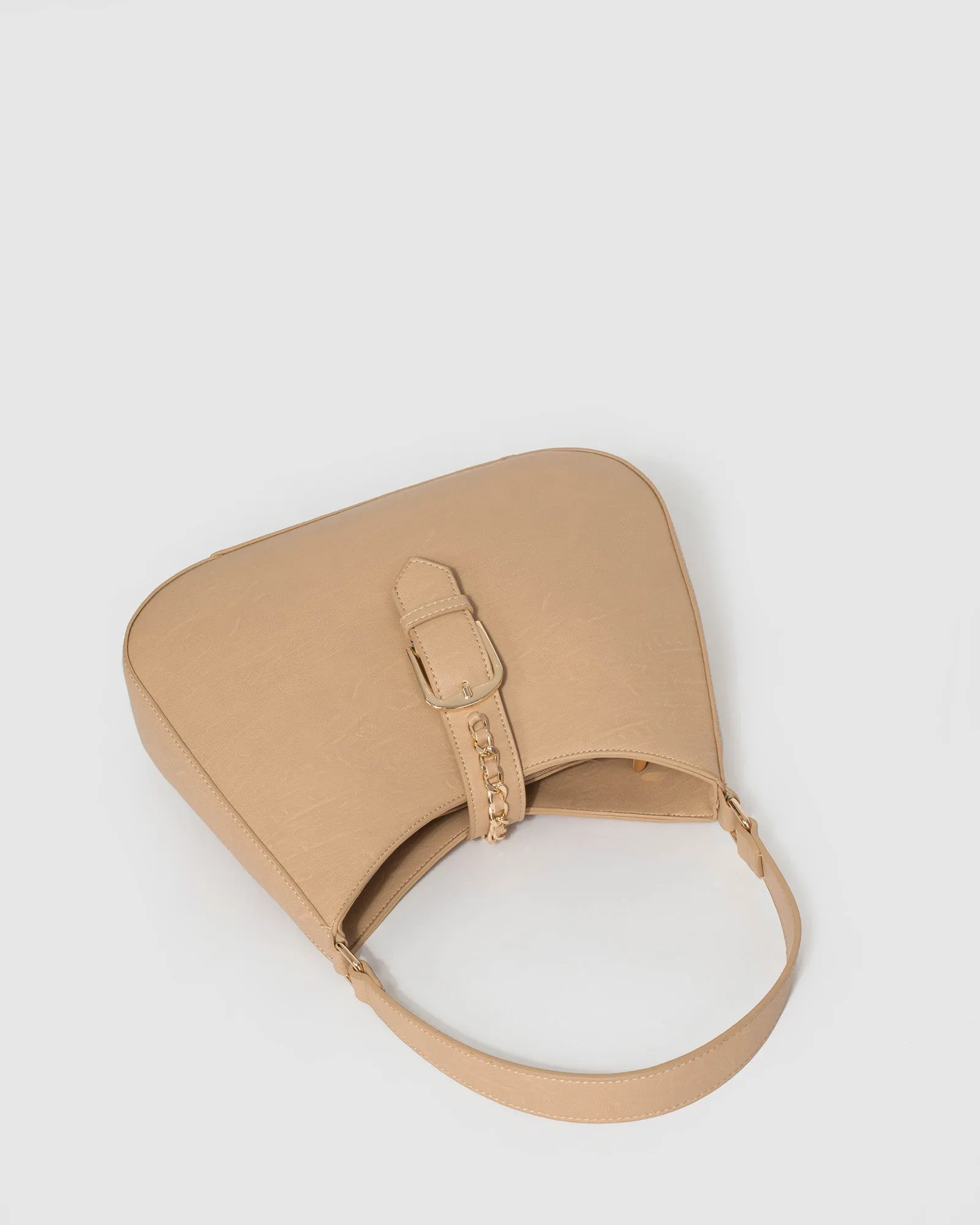 Nude Ulima Buckle Shoulder Bag