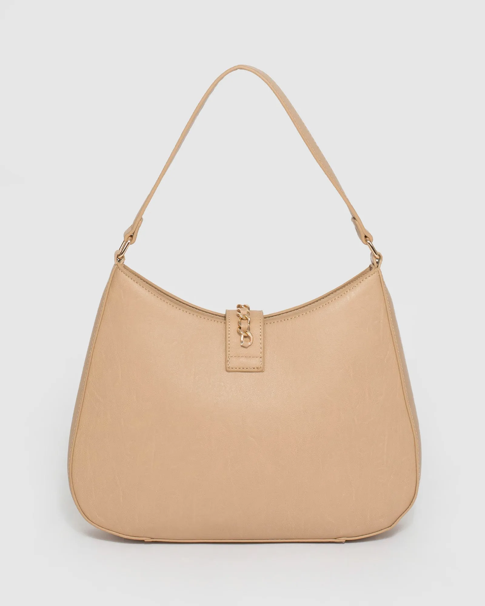 Nude Ulima Buckle Shoulder Bag