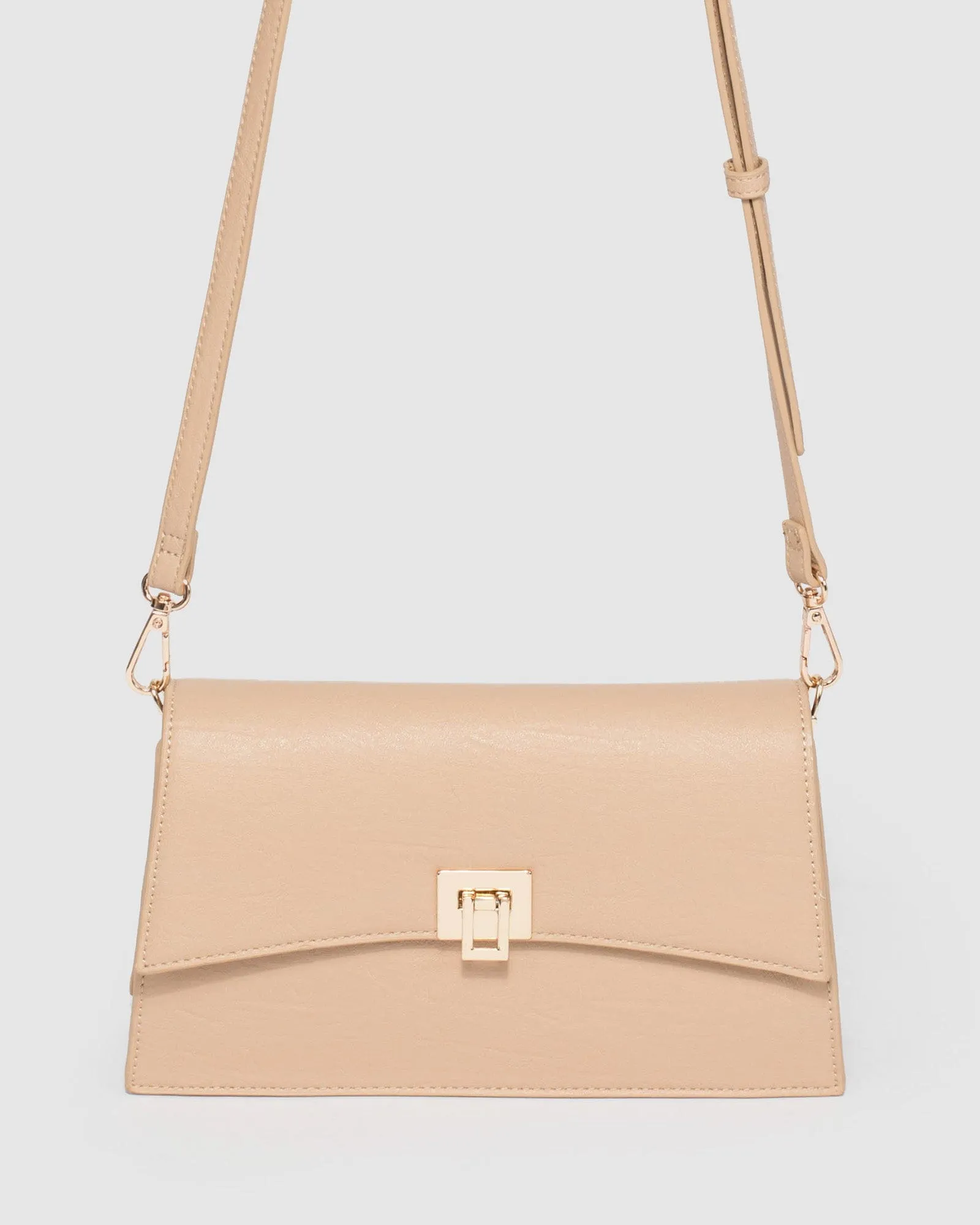 Nude Yamini Lock Shoulder Bag