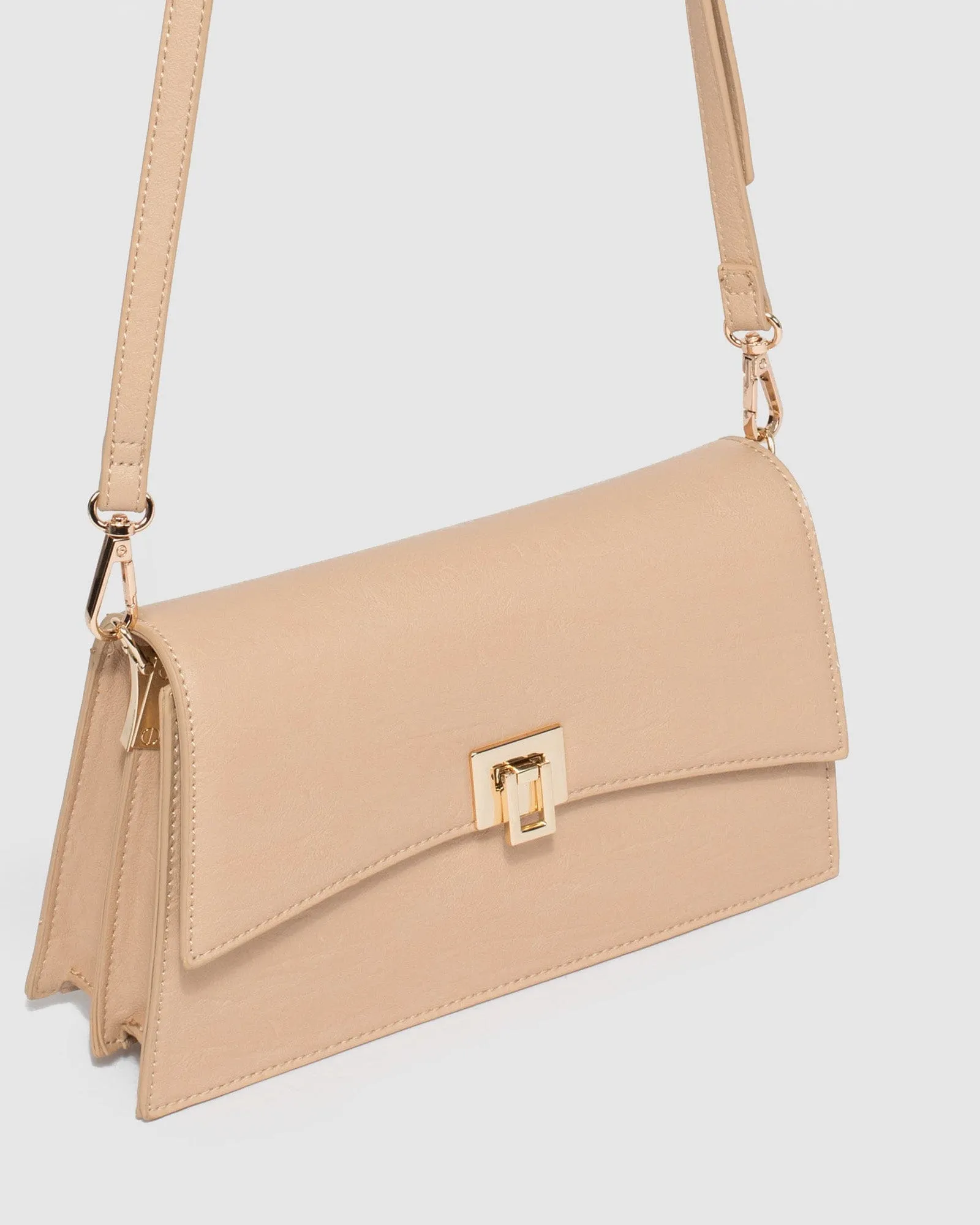 Nude Yamini Lock Shoulder Bag