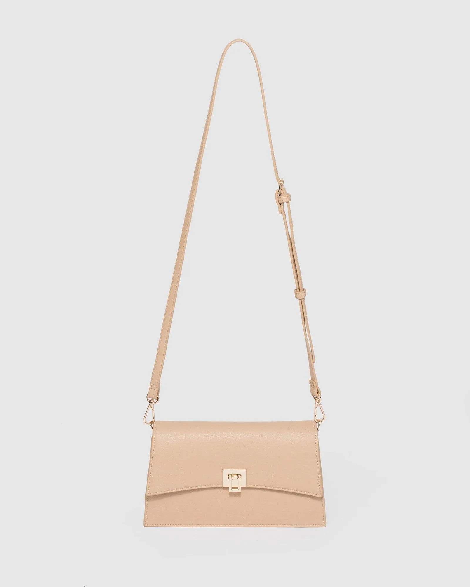 Nude Yamini Lock Shoulder Bag