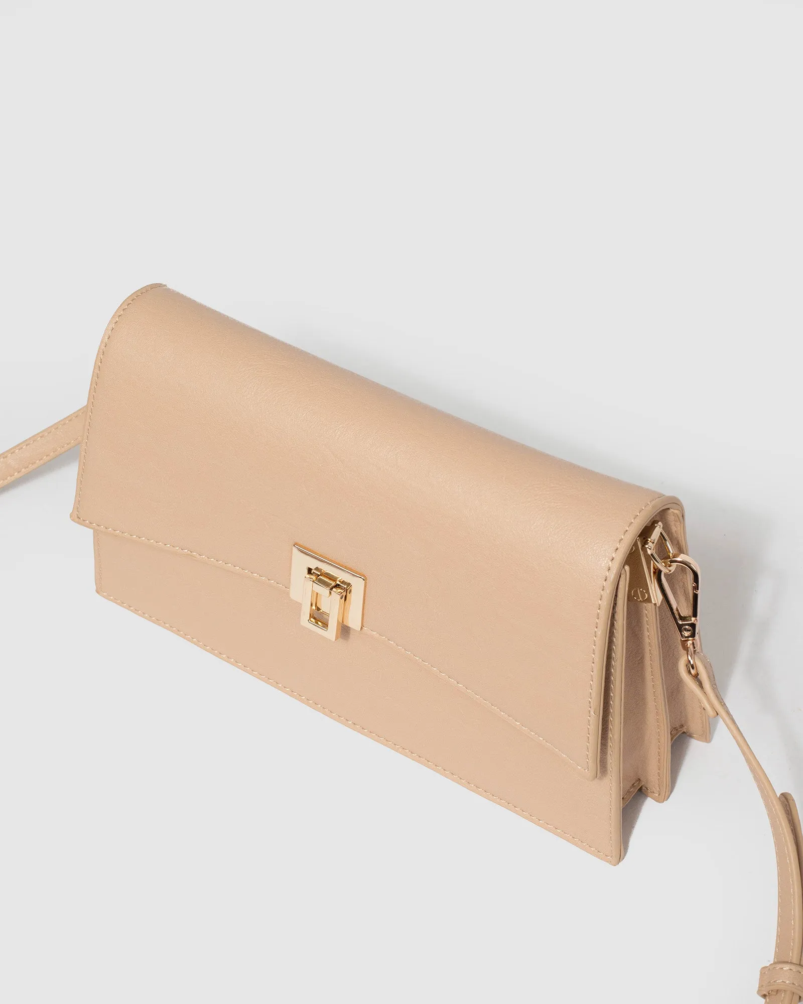 Nude Yamini Lock Shoulder Bag