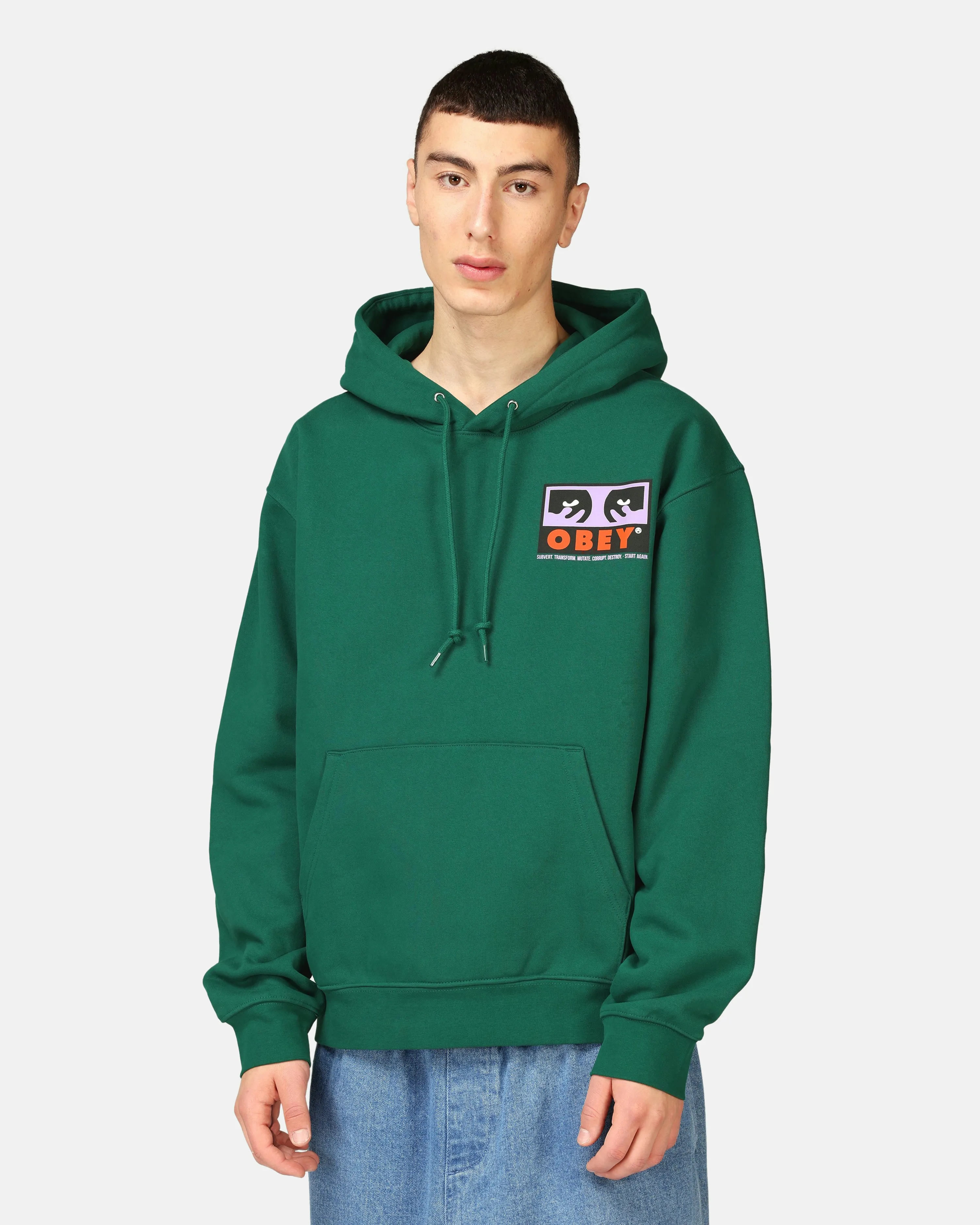 Obey Subvert Premium Hoodie Green | Men | Junkyard