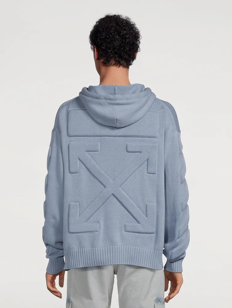 OFF WHITE 3D 3D Diag Knit Hoodie