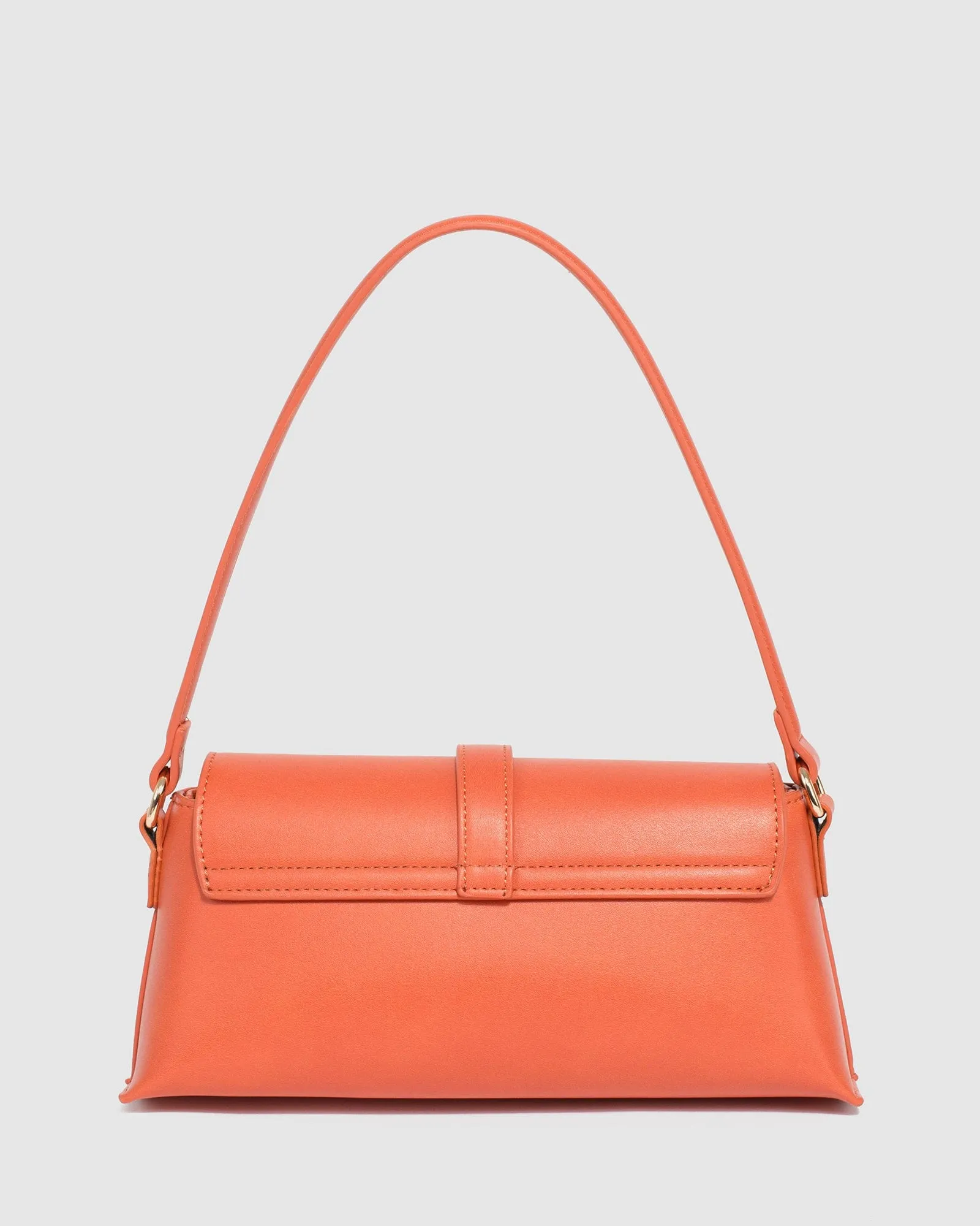 Orange Sasha Buckle Shoulder Bag