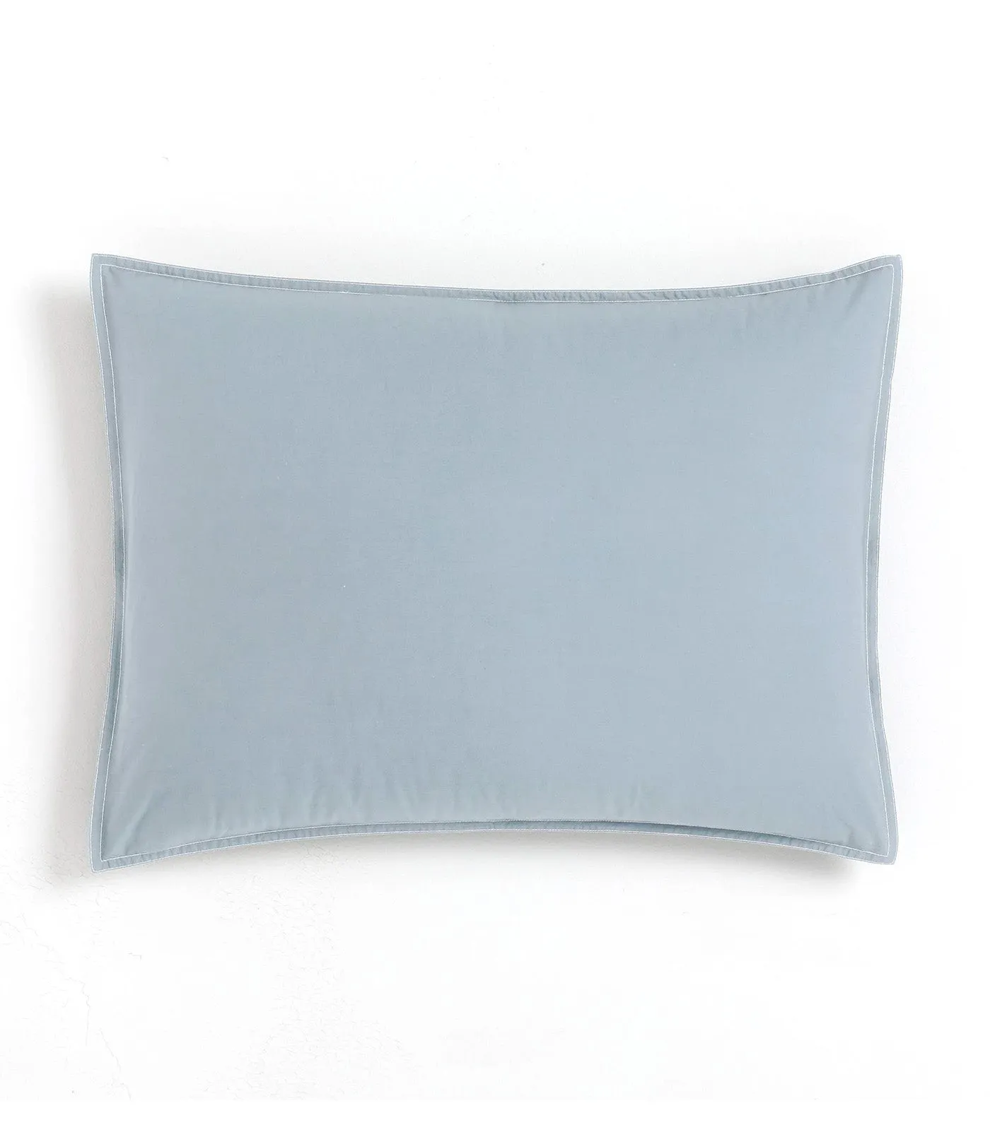 Organic Washed Cotton Percale Duvet Cover & Shams - Arctic Blue