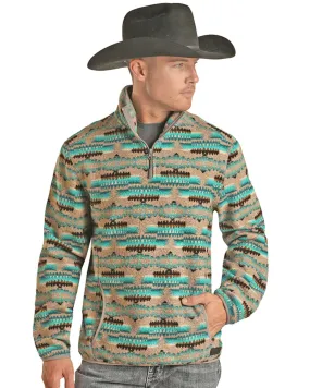 Panhandle Men's Southwestern Print Berber Pullover